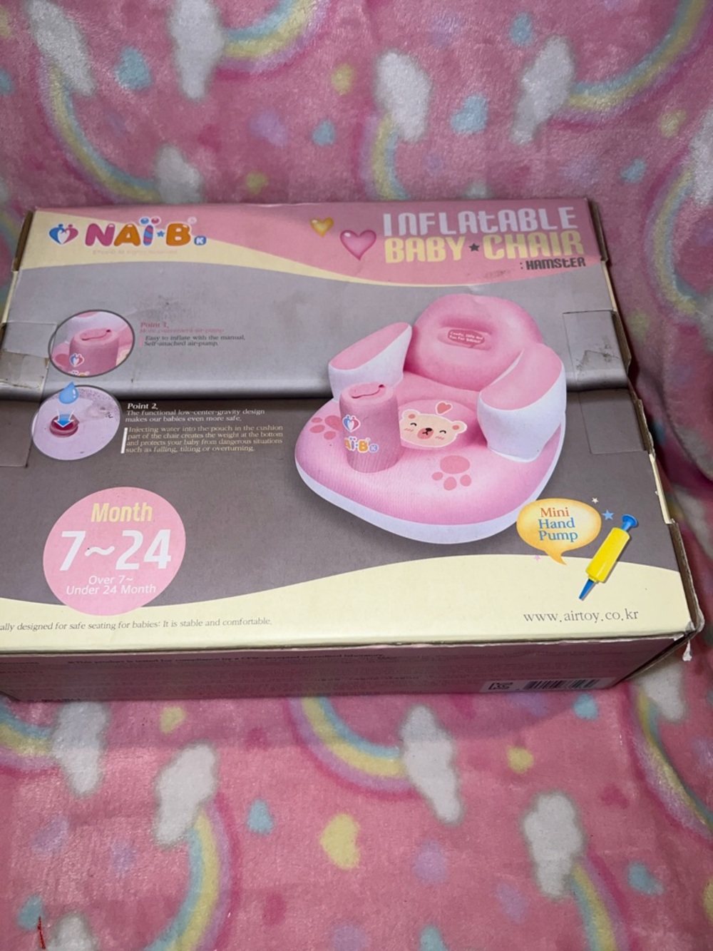 Pink Inflatable Baby Chair - Picture 3 of 3